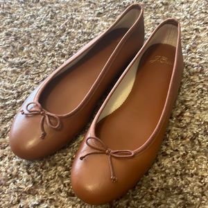 J. Crew size 7 Kiki ballet flats in dark cognac brown